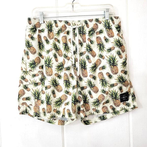 Spicy Tuna Other - Spicy Tuna Pineapple Print Men's Swim Trunks